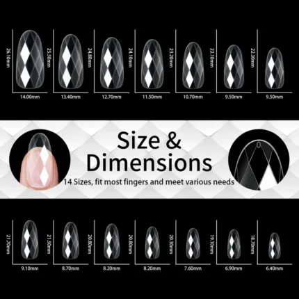 140pc 3D Diamond Soft Gel Nail Tips Style 02 Nail Art Designs