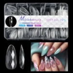 140pc 3D Diamond Soft Gel Nail Tips Style 03 Nail Art Designs