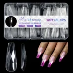 140pc 3D Diamond Soft Gel Nail Tips Style 04 Nail Art Designs