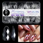 140pc 3D Diamond Soft Gel Nail Tips Style 06 Nail Art Designs