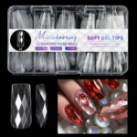 140pc 3D Diamond Soft Gel Nail Tips Style 07 Nail Art Designs