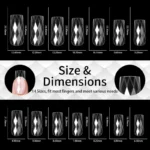140pc 3D Diamond Soft Gel Nail Tips Style 07 Nail Art Designs
