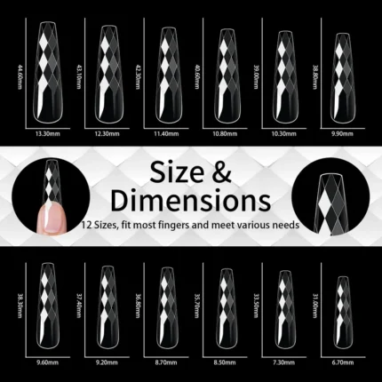 140pc 3D Diamond Soft Gel Nail Tips Style 09 Nail Art Designs