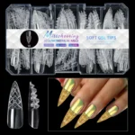 140pc 3D Diamond Soft Gel Nail Tips Style 10 Nail Art Designs