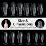 140pc 3D Diamond Soft Gel Nail Tips Style 11 Nail Art Designs