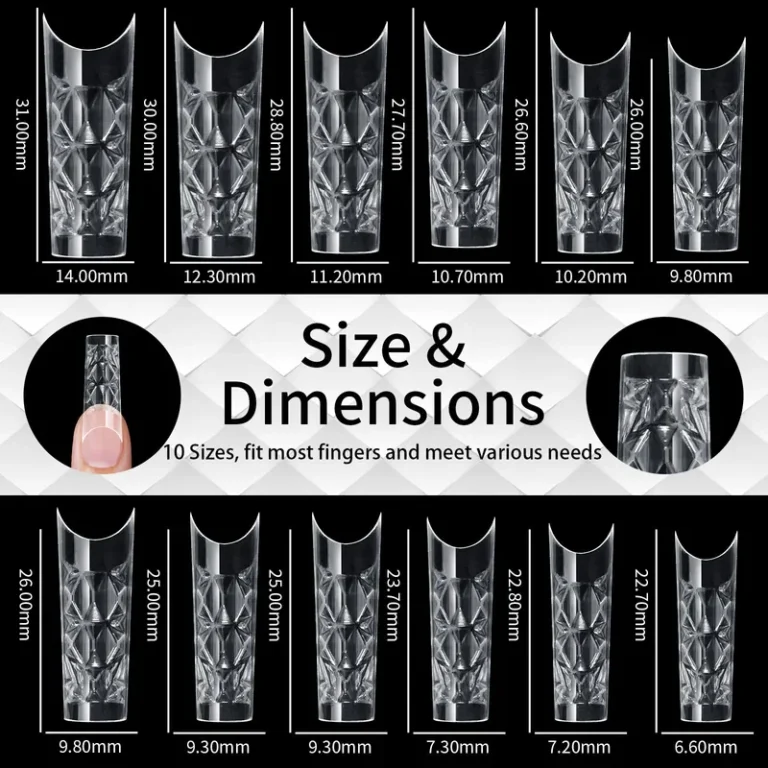 140pc 3D Diamond Soft Gel Nail Tips Style 12 Nail Art Designs
