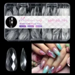 140pc 3D Diamond Soft Gel Nail Tips Style 02 Nail Art Designs