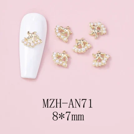 Nail Art Deco Beach Pearl Starfish Ocean Themed Charm Y01-MZH-AN71