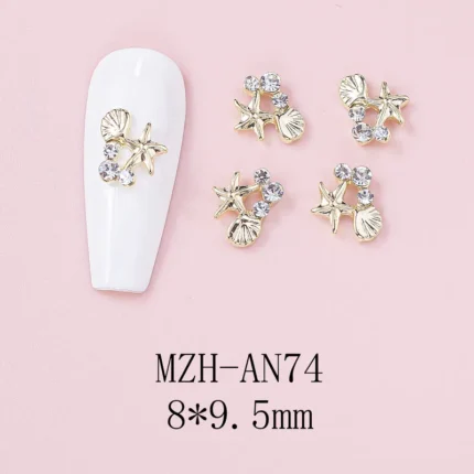 Nail Art Deco Beach Pearl Starfish Ocean Themed Charm Y01-MZH-AN74