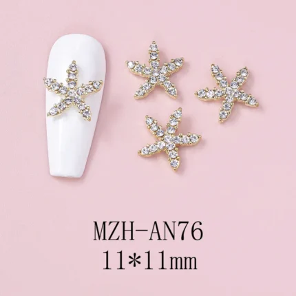 Nail Art Deco Beach Pearl Starfish Ocean Themed Charm Y01-MZH-AN74
