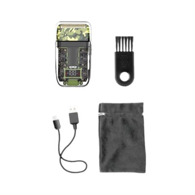 Alternative view of Kemei KM-TX7 Foil Razor Camo Pattern USB-C